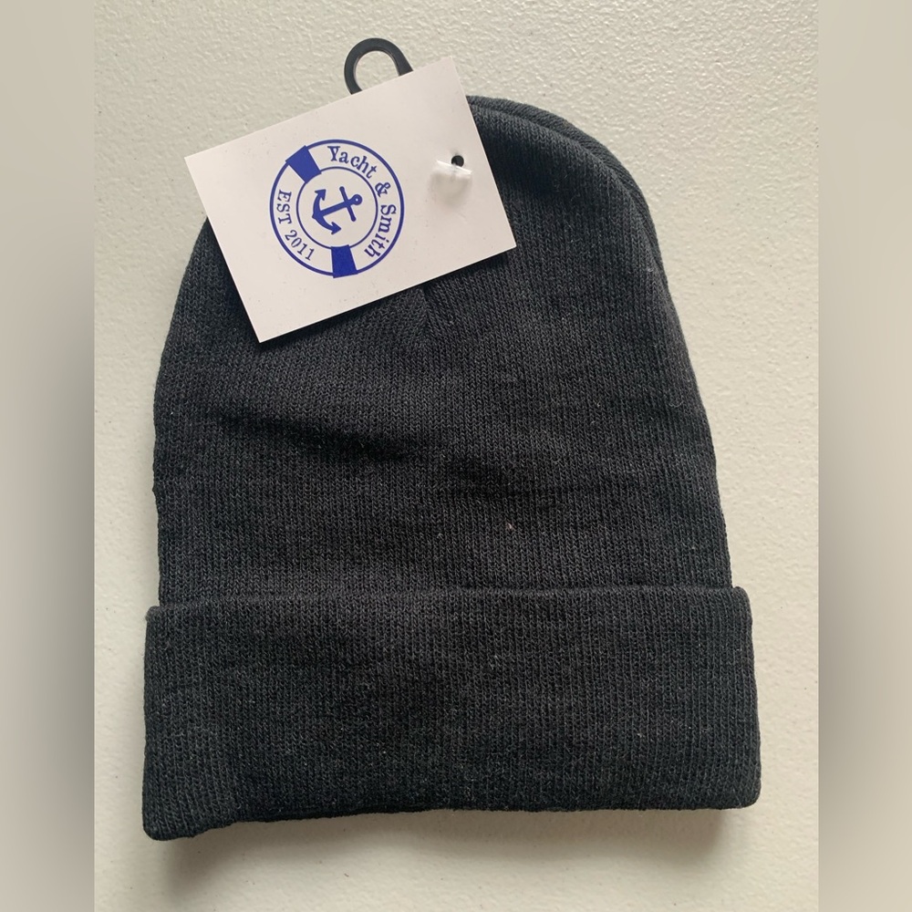 Yacht & Smith Black Knit Beanie NEW